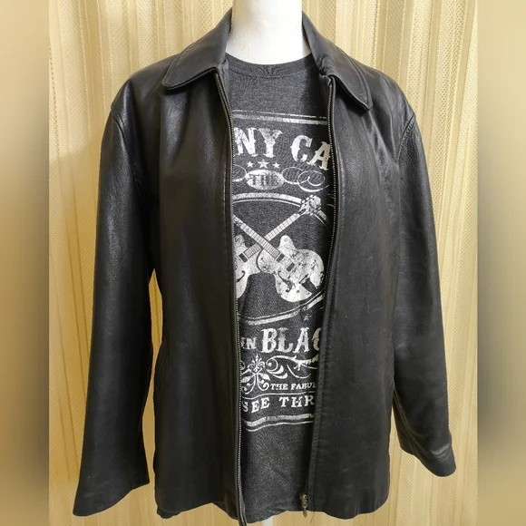 LUIS ALVEAR ブラックレザージャケット Luis Alvear | Jackets & Coats | Black Leather Jacket Zip L